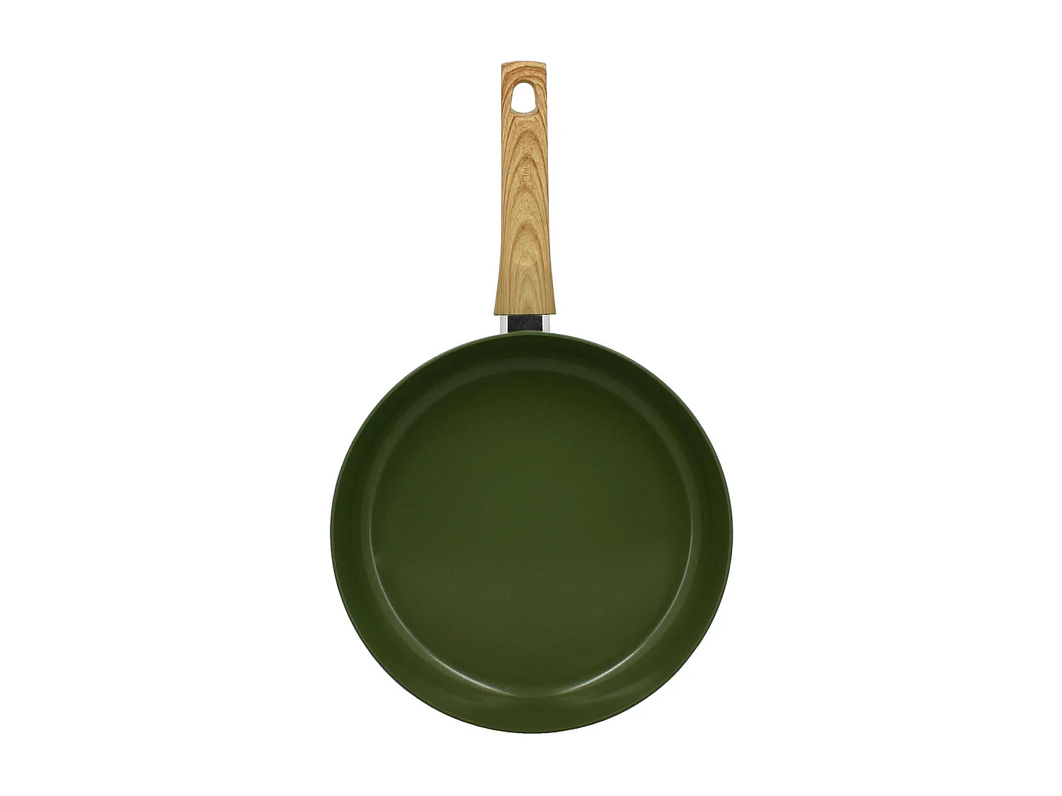 Menastyl - Set De 3 Poeles Colorama Olive - Poele 20/24 Et 28 Cm - En Aluminium - Revetement Antiadhesif En Ceramique