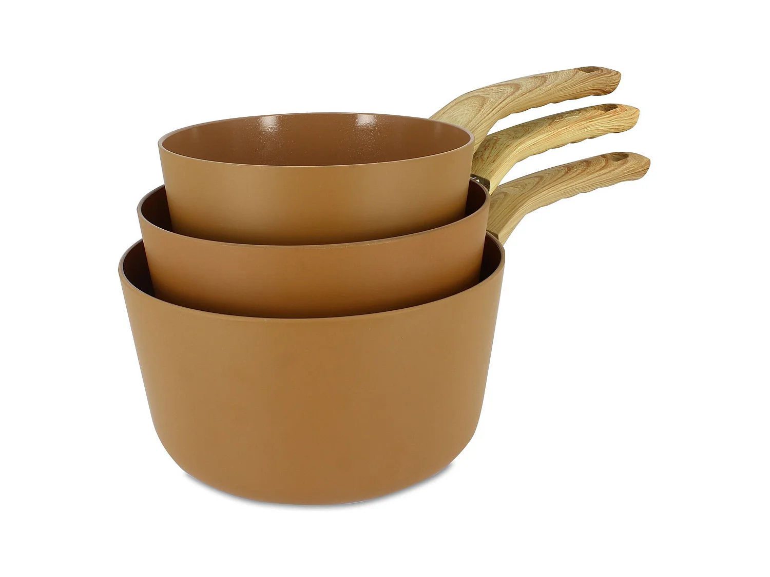 Set 3 poeles triply en acier inoxydable induction 20/24 et 28cm - made in france