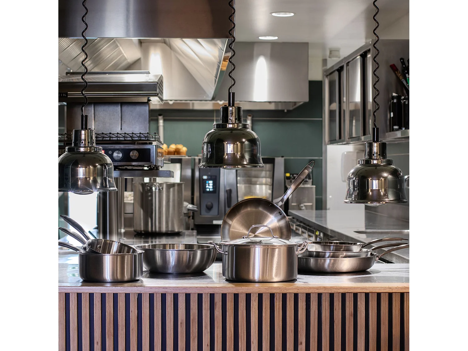 Menastyl - Set 5 Pièces Triply Wok Casserole Poele En Acier Inoxydable Induction - Made In France