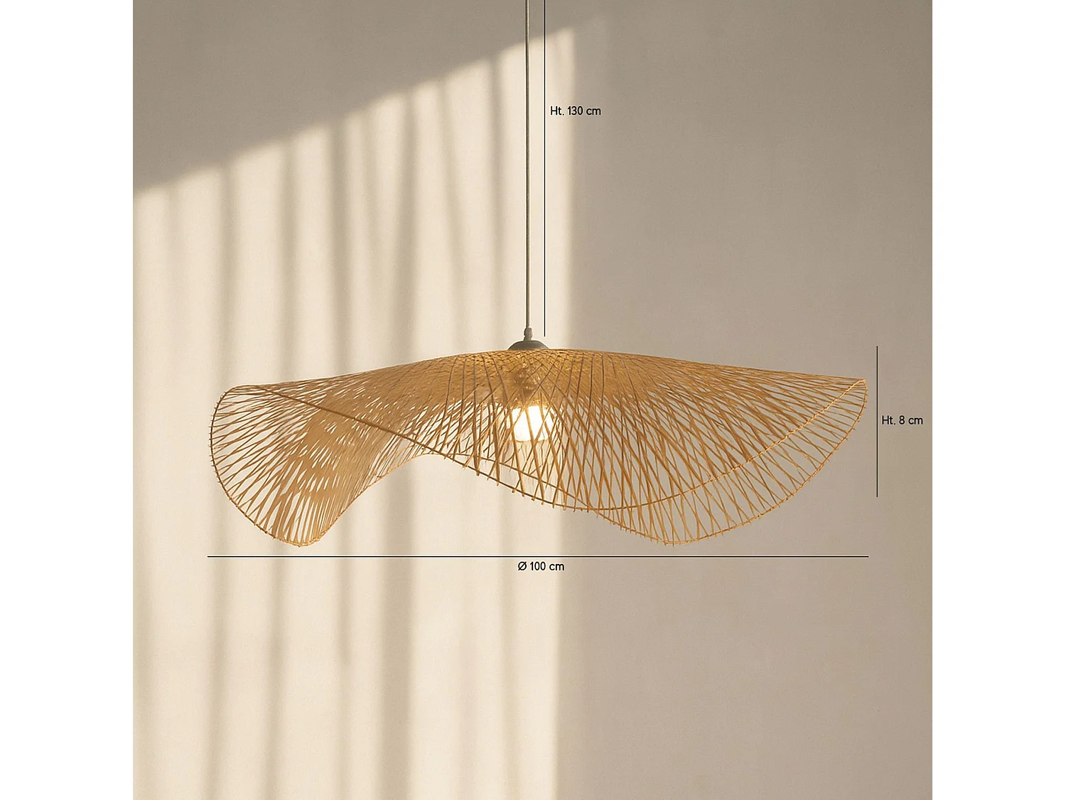 Now's Home - Suspension En Bambou Naturel Diam 100 Cm Caravelle