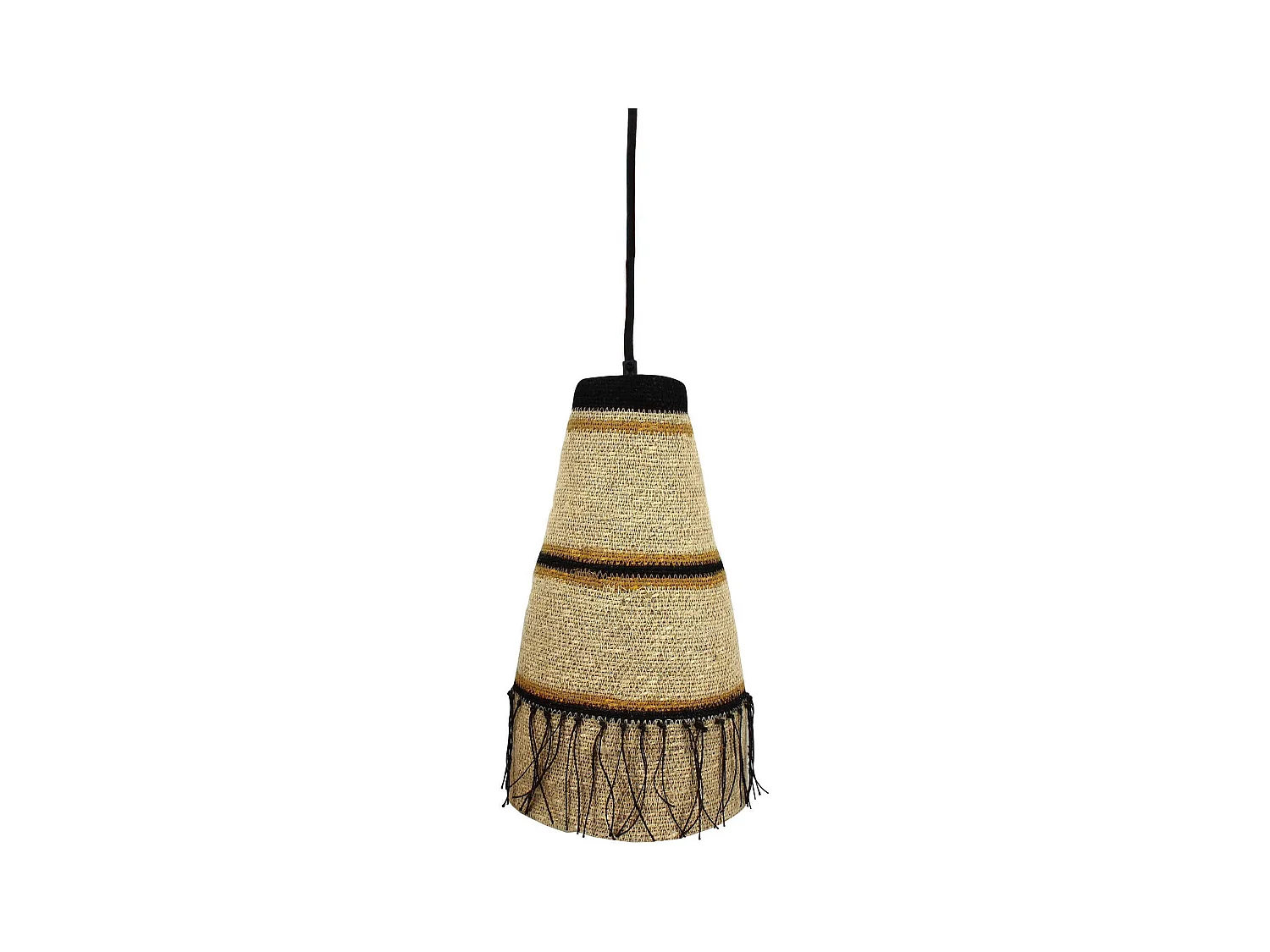 Now's Home - Suspension En Jonc De Mer Naturel Fait Main 22x40cm Tobago