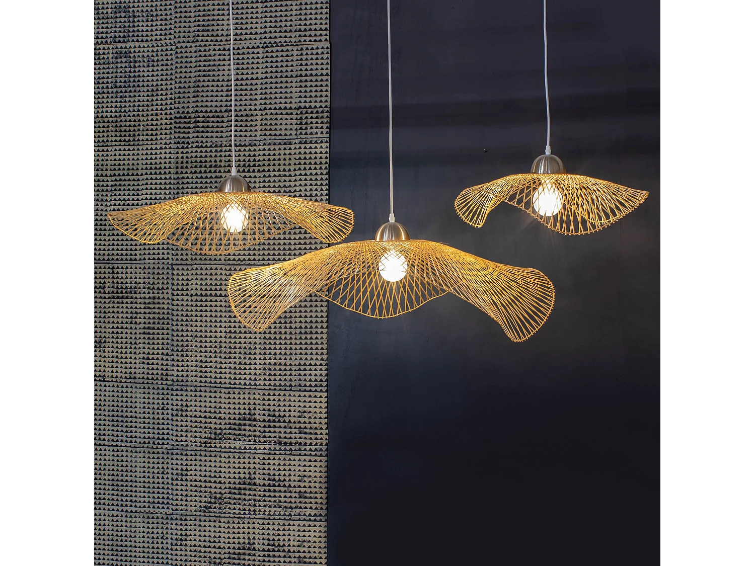 Now's Home - Suspension En Bambou Naturel O 55 Cm Caravelle