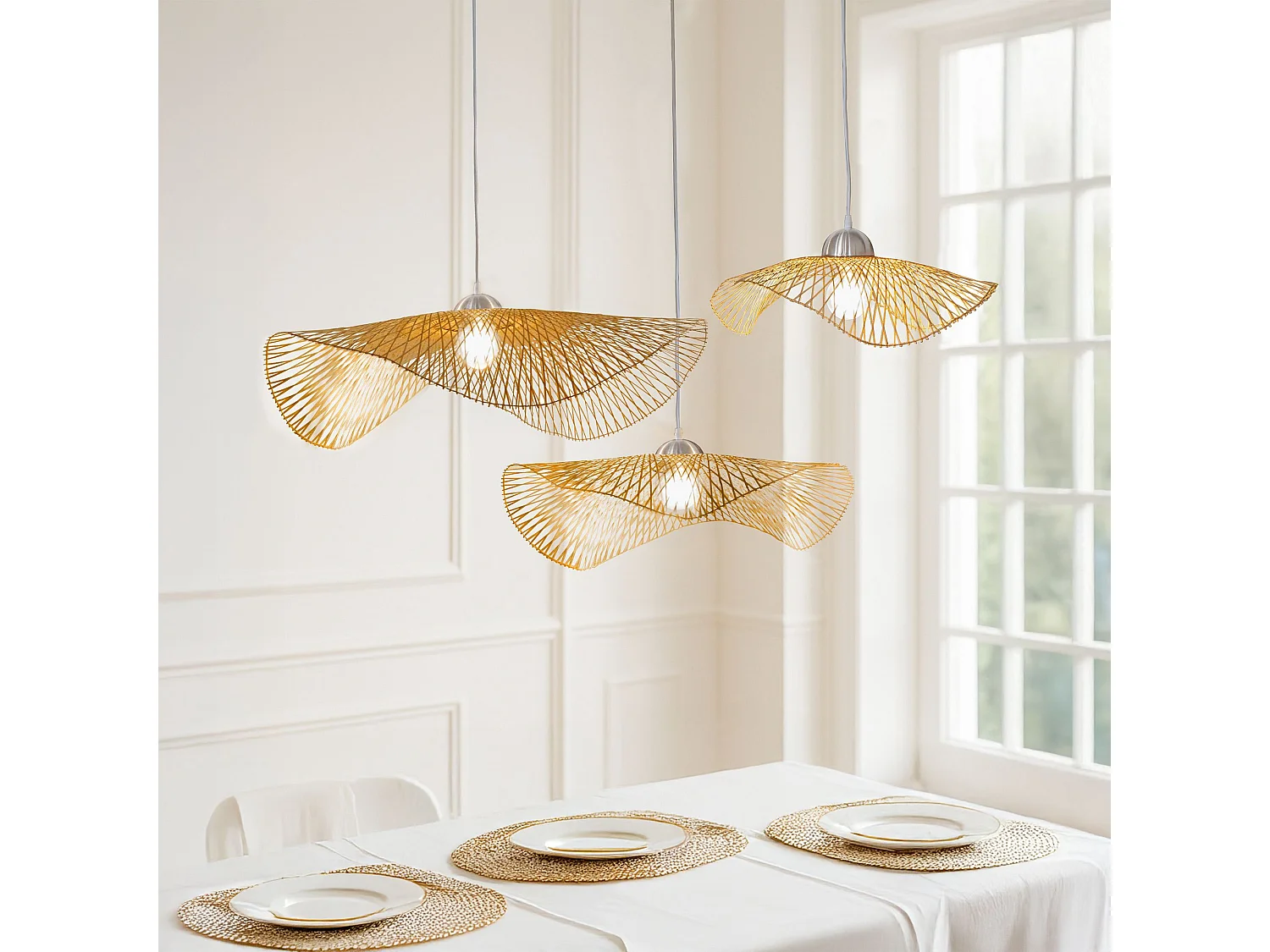 Now's Home - Suspension En Bambou Naturel O 55 Cm Caravelle