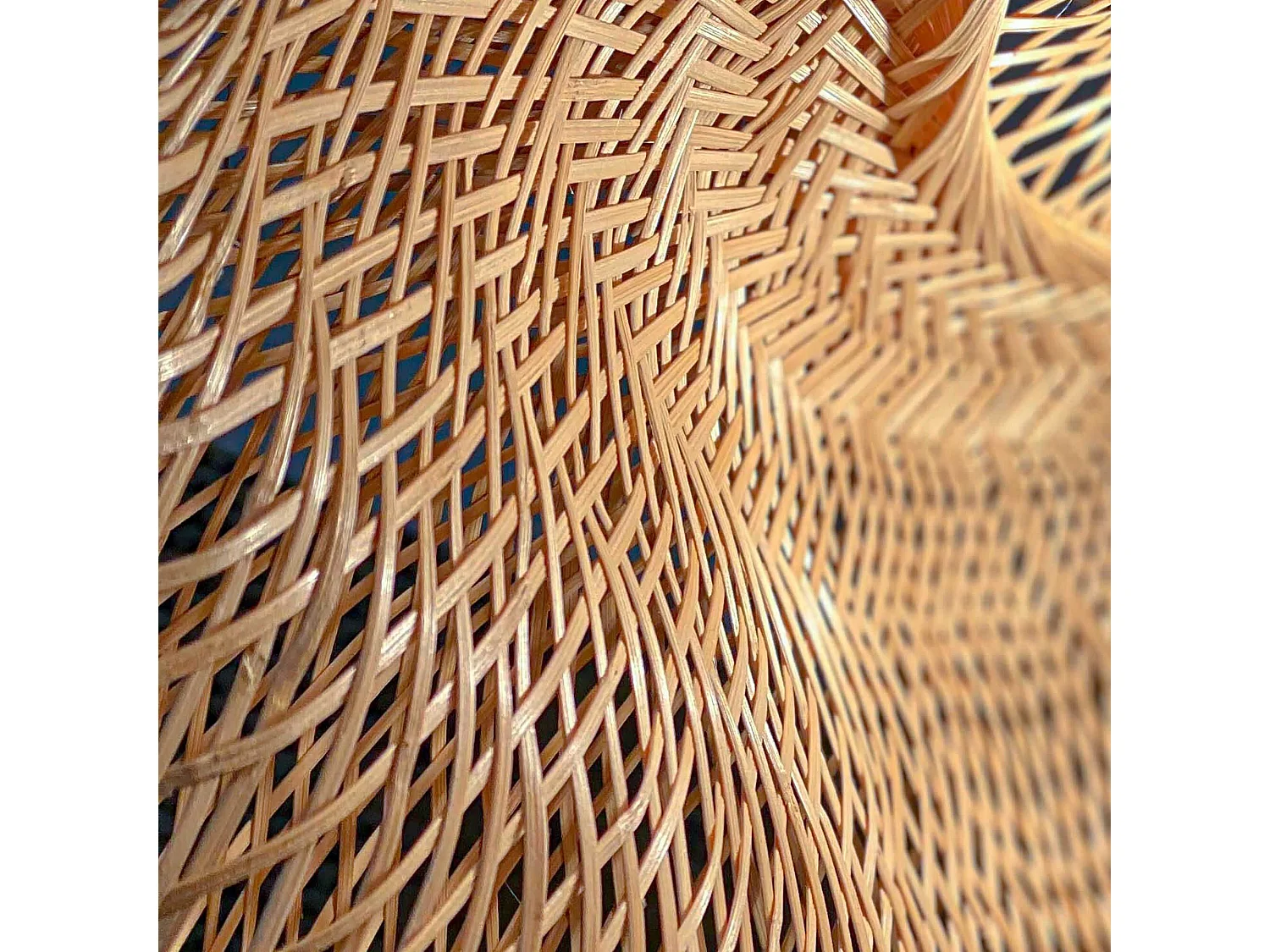 Now's Home - Suspension En Bambou Naturel Tisse 70x40x35cm Klino