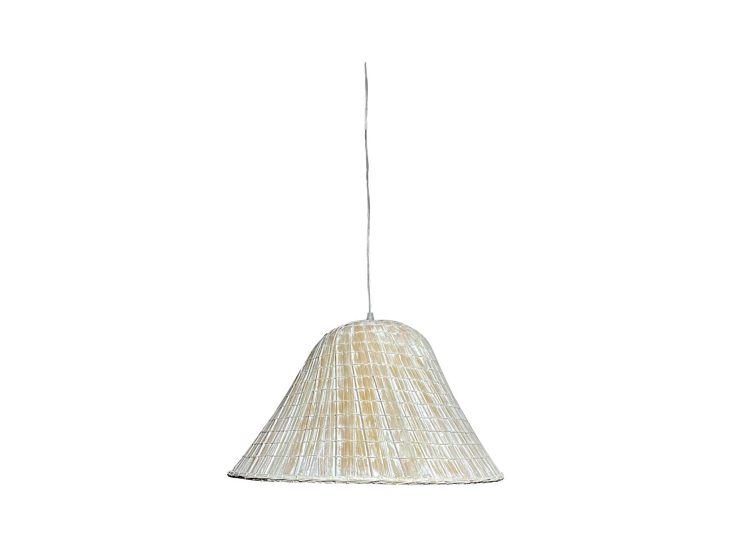 Now's Home - Suspension En Feuilles De Palmier Blanc Diametre 40cm Maa
