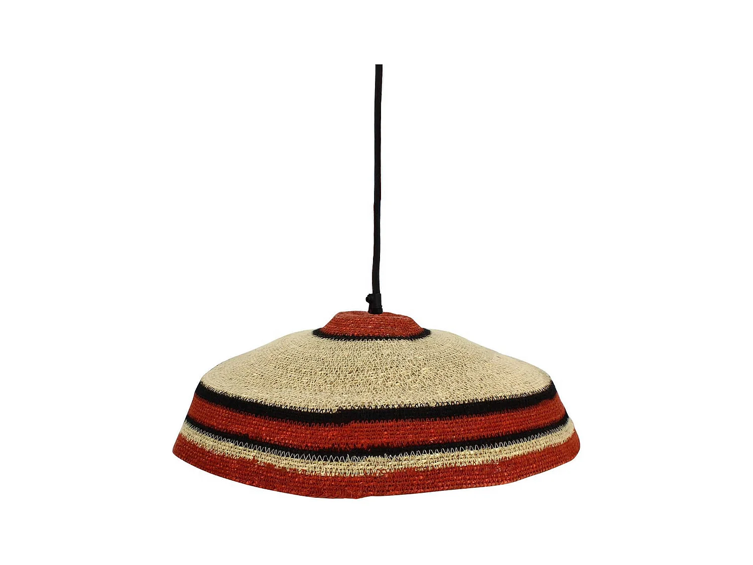 Now's Home - Suspension En Jonc De Mer Naturel Et Brique 45x13cm Trinidad