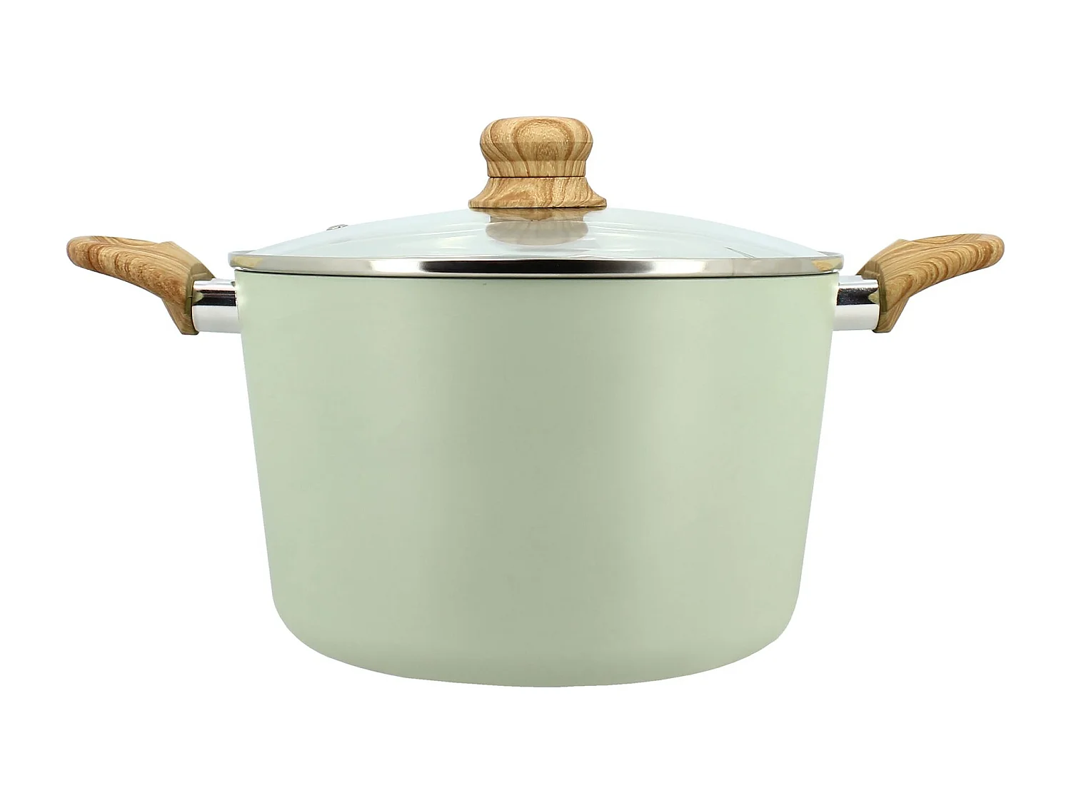 Menastyl - Faitout 24cm Colorama Celadon - En Aluminium - Revetement Antiadhesif En Ceramique