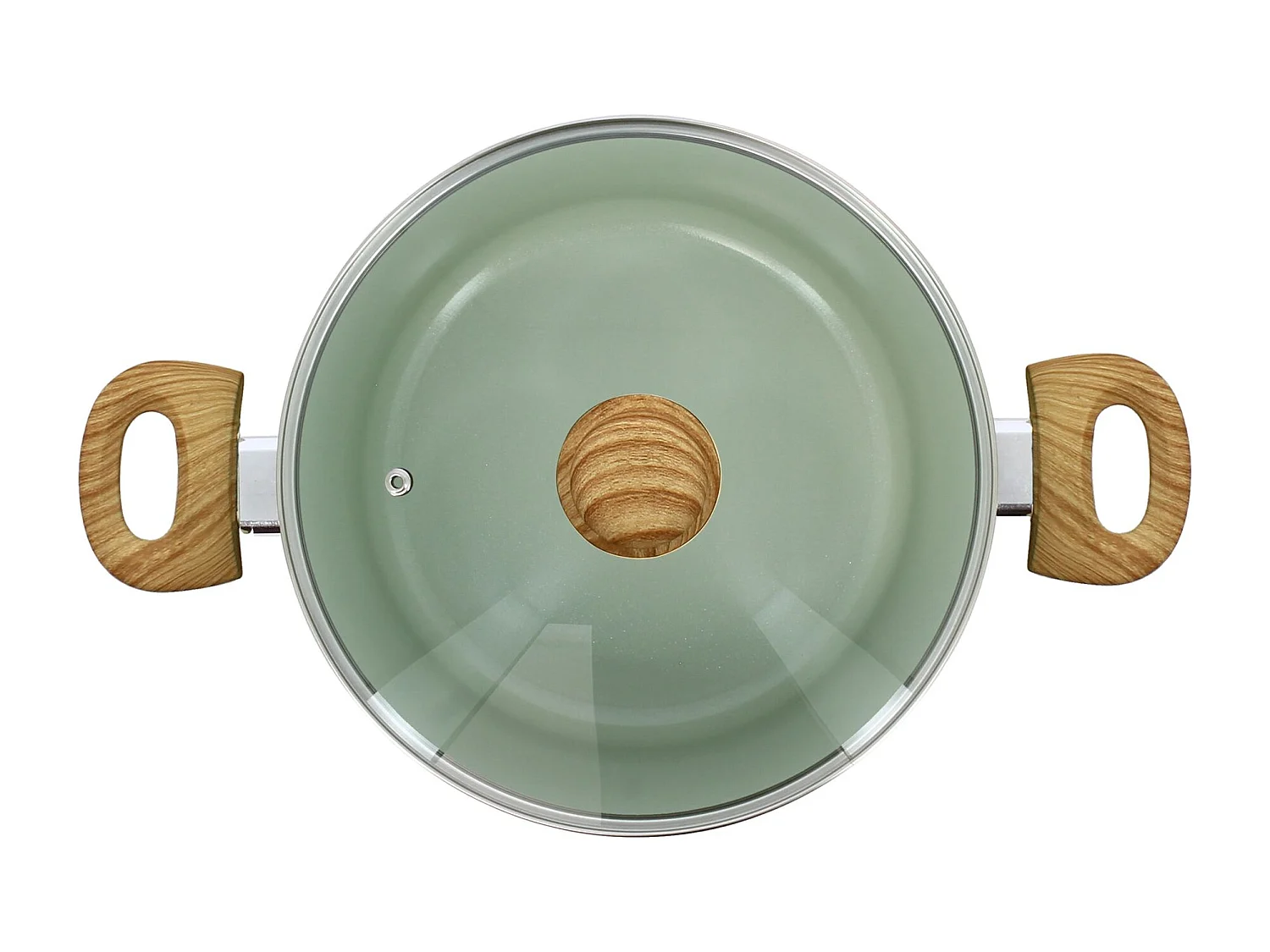 Menastyl - Faitout 24cm Colorama Celadon - En Aluminium - Revetement Antiadhesif En Ceramique