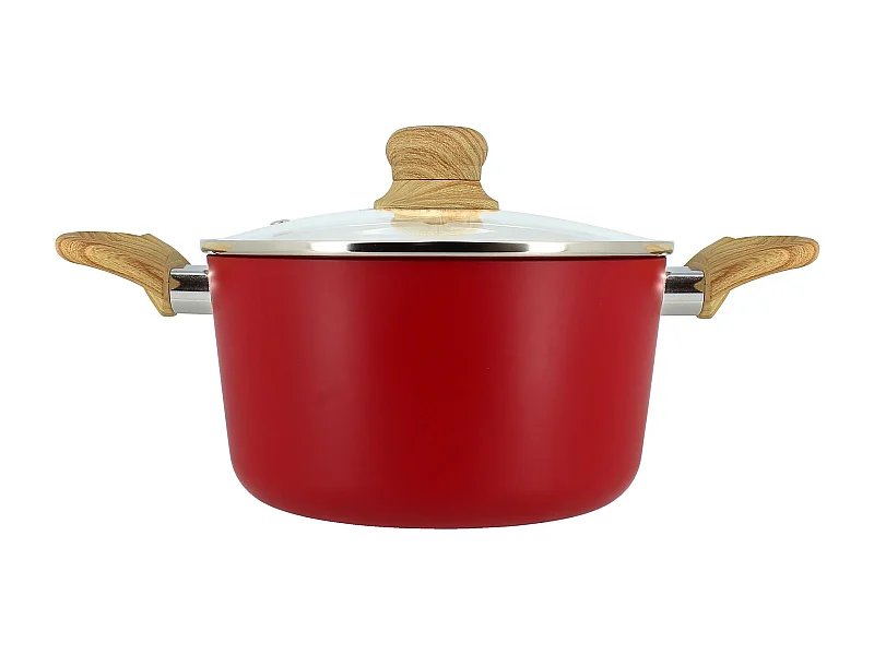 Menastyl - Faitout 20cm Colorama Magenta - En Aluminium - Revetement Antiadhesif En Ceramique