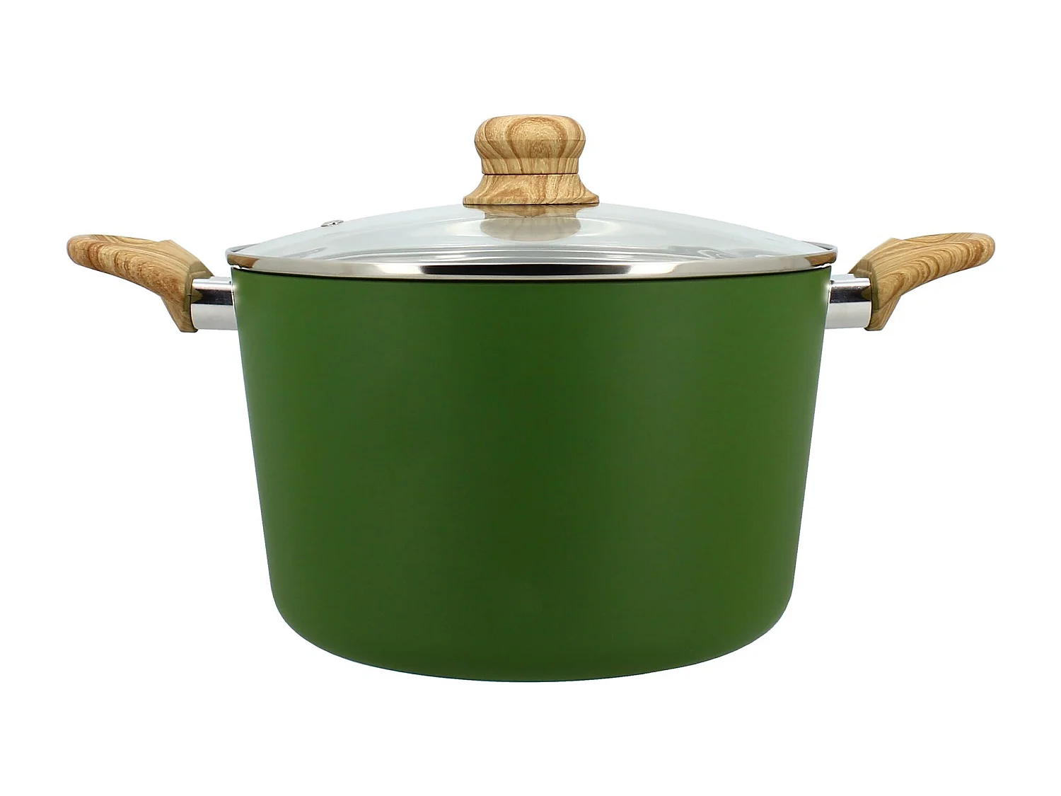 Menastyl - Faitout 24cm Colorama Olive - En Aluminium - Revetement Antiadhesif En Ceramique