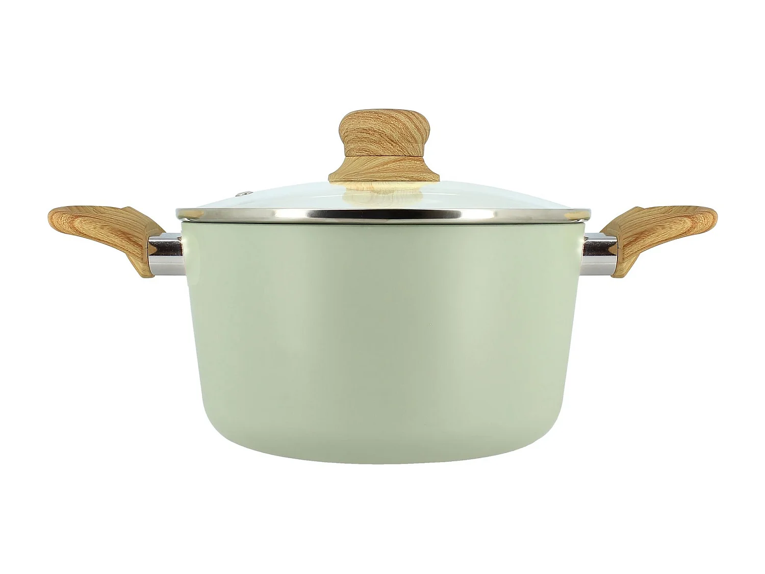 Menastyl - Faitout 20cm Colorama Celadon - En Aluminium - Revetement Antiadhesif En Ceramique