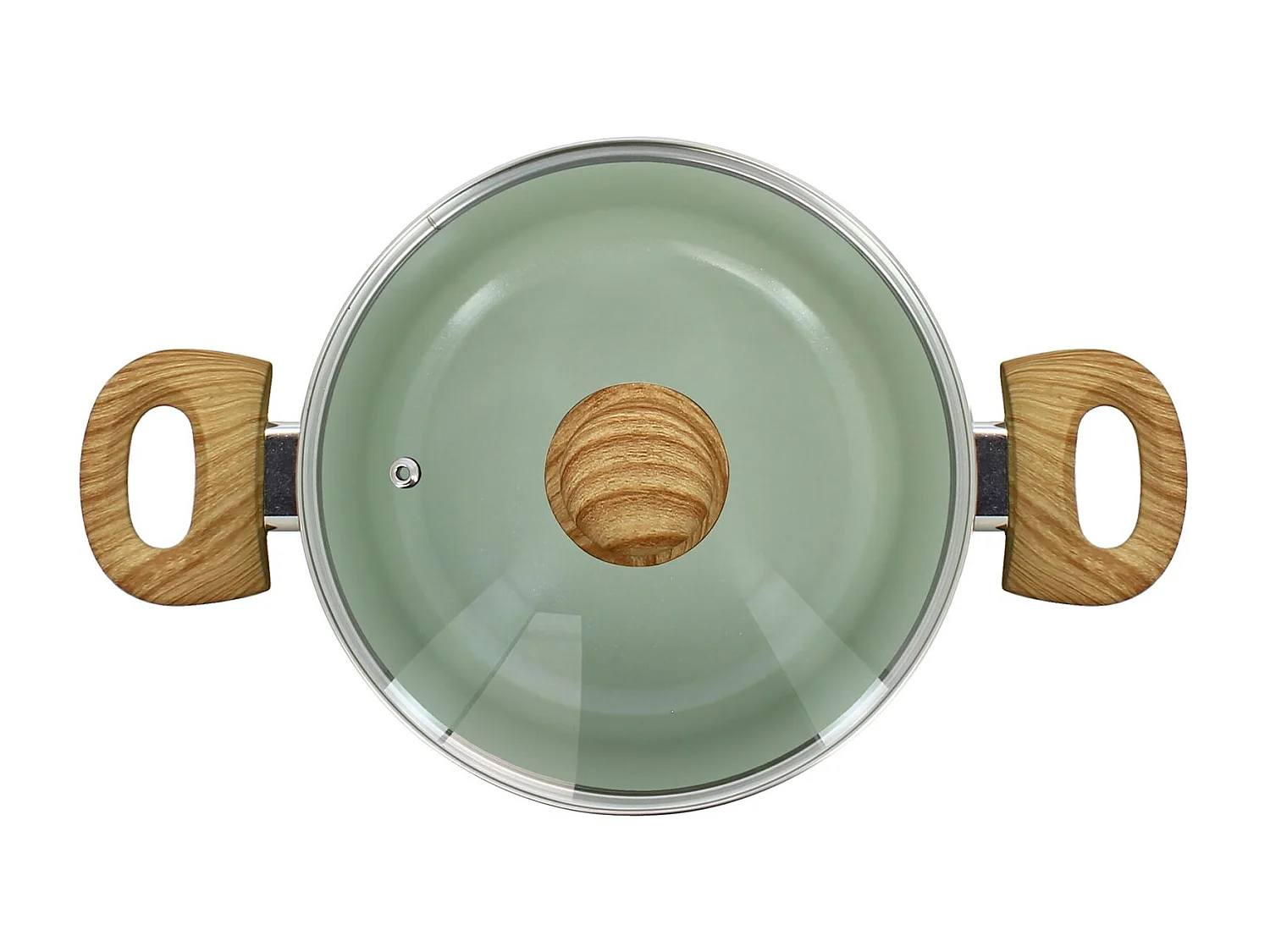 Menastyl - Faitout 20cm Colorama Celadon - En Aluminium - Revetement Antiadhesif En Ceramique