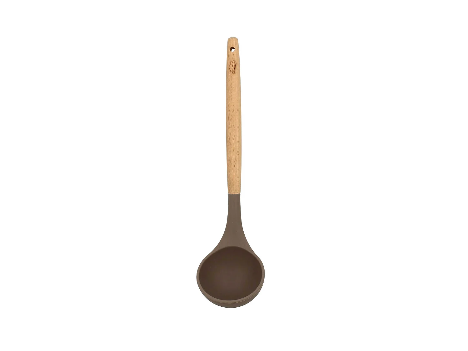 Menastyl - Louche Eliott En Silicone Avec Manche En Bois De Hetre