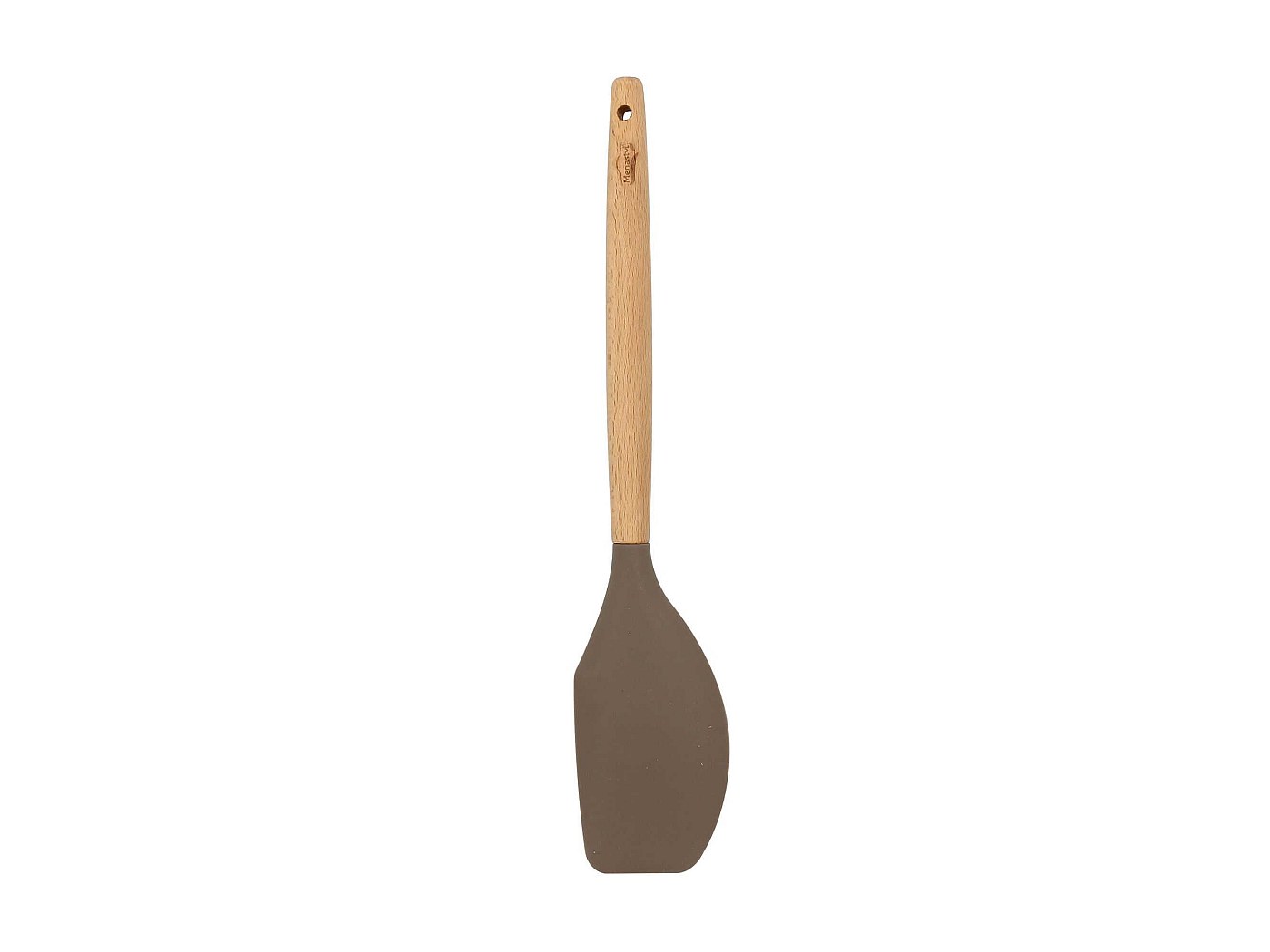 MENASTYL Mestolo Eliott In Silicone Con Manico In Legno - 5040184, Ideale Per Salse E Zuppe, Anti Graffio Per Pentole Antiaderenti
