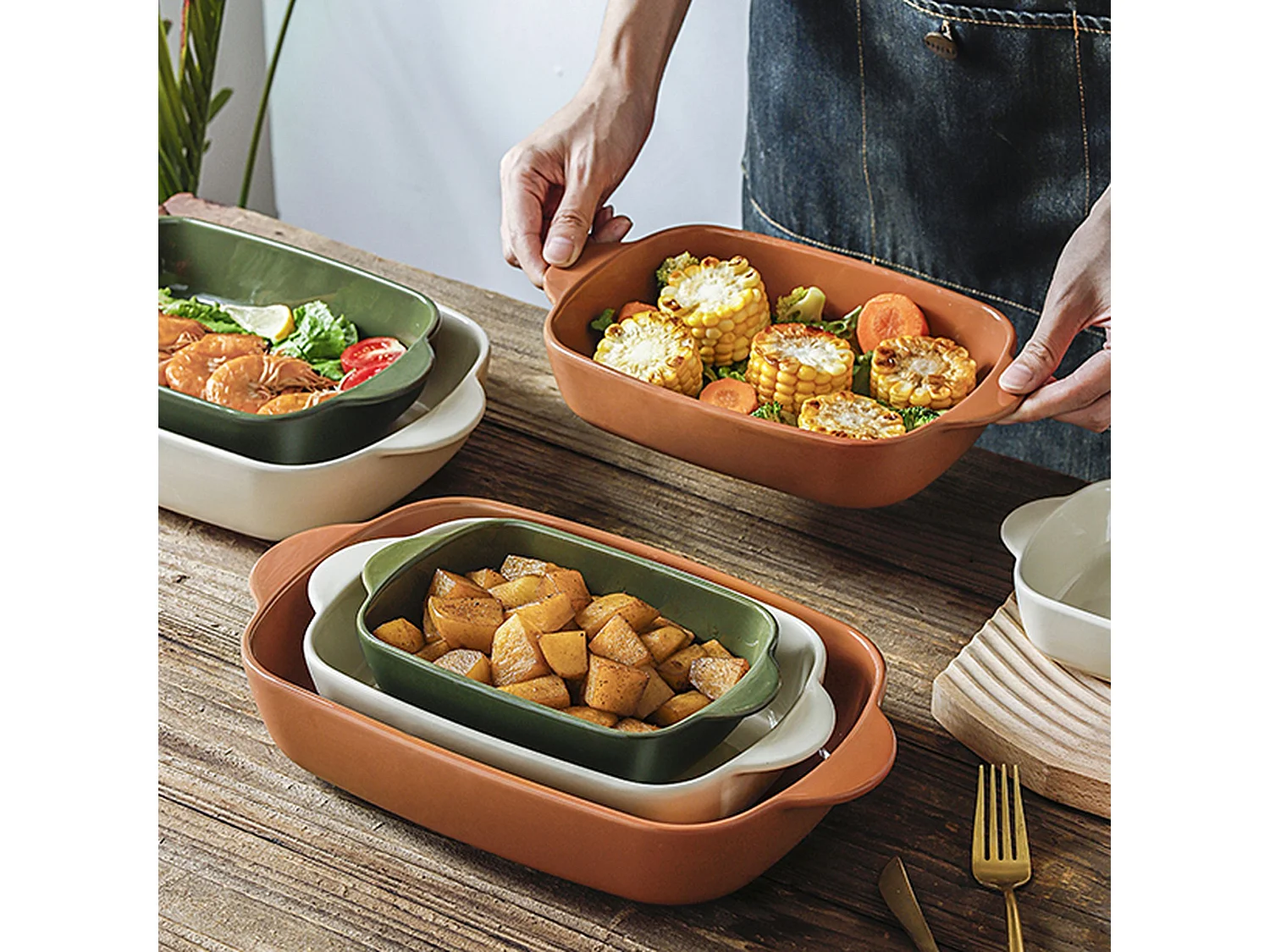 Menastyl - Plat A Four Octave Rond 20cm 950ml En Gres Terracotta