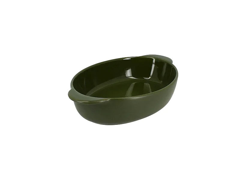 Menastyl - Plat A Four Octave Ovale 27x16.5cm 950ml En Gres Vert