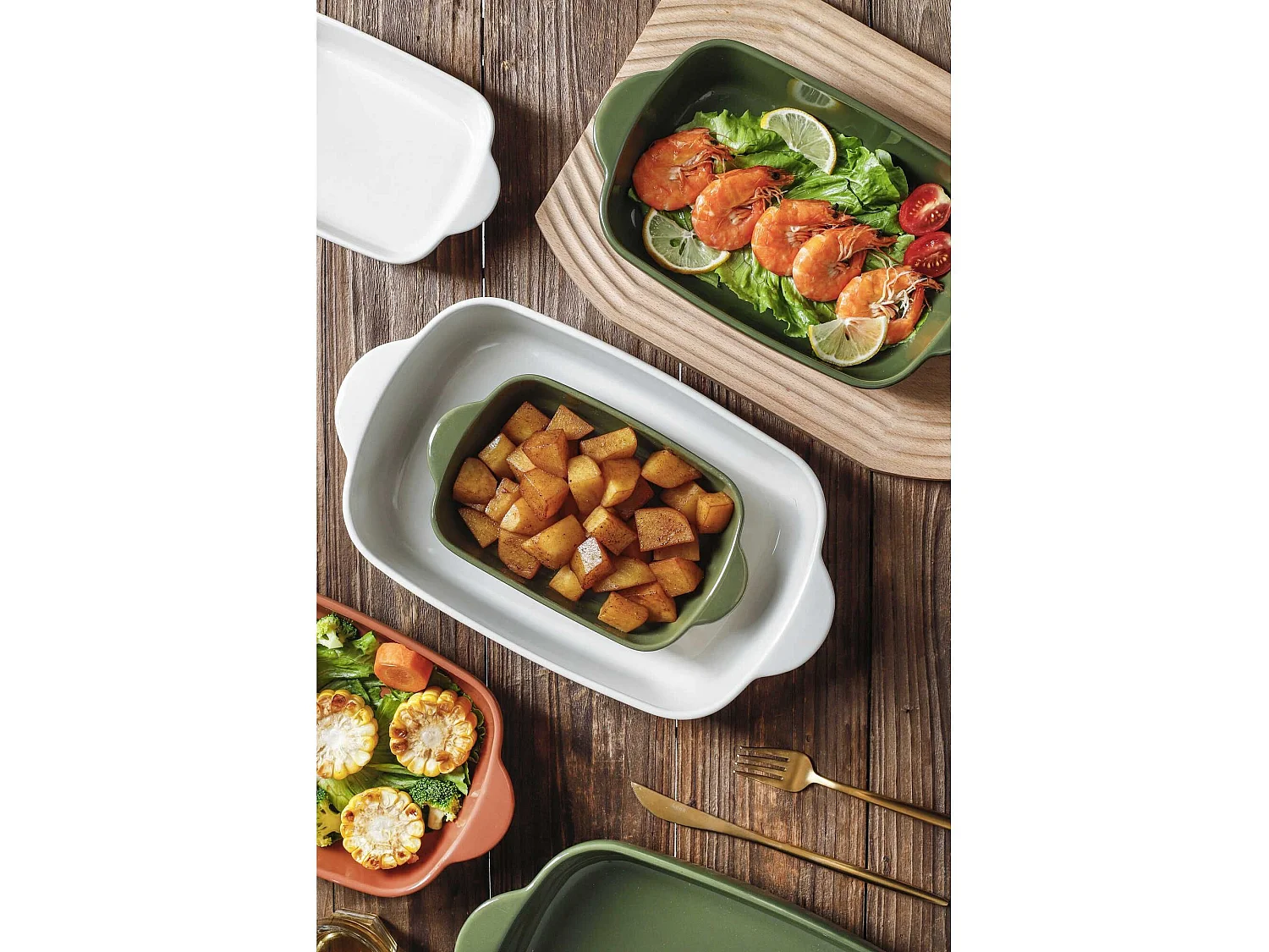 Menastyl - Plat A Four Octave Rectangle 33x20cm 2.2l En Gres Beige