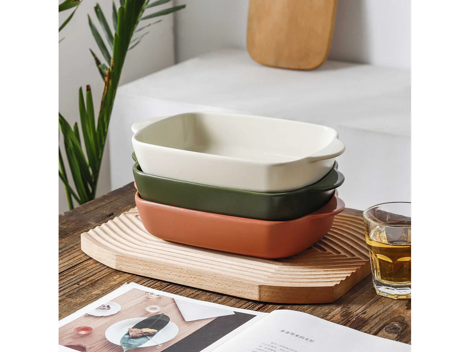 Menastyl - Plat A Four Octave Rectangle 27x16.5cm 1.1l En Gres Terracotta