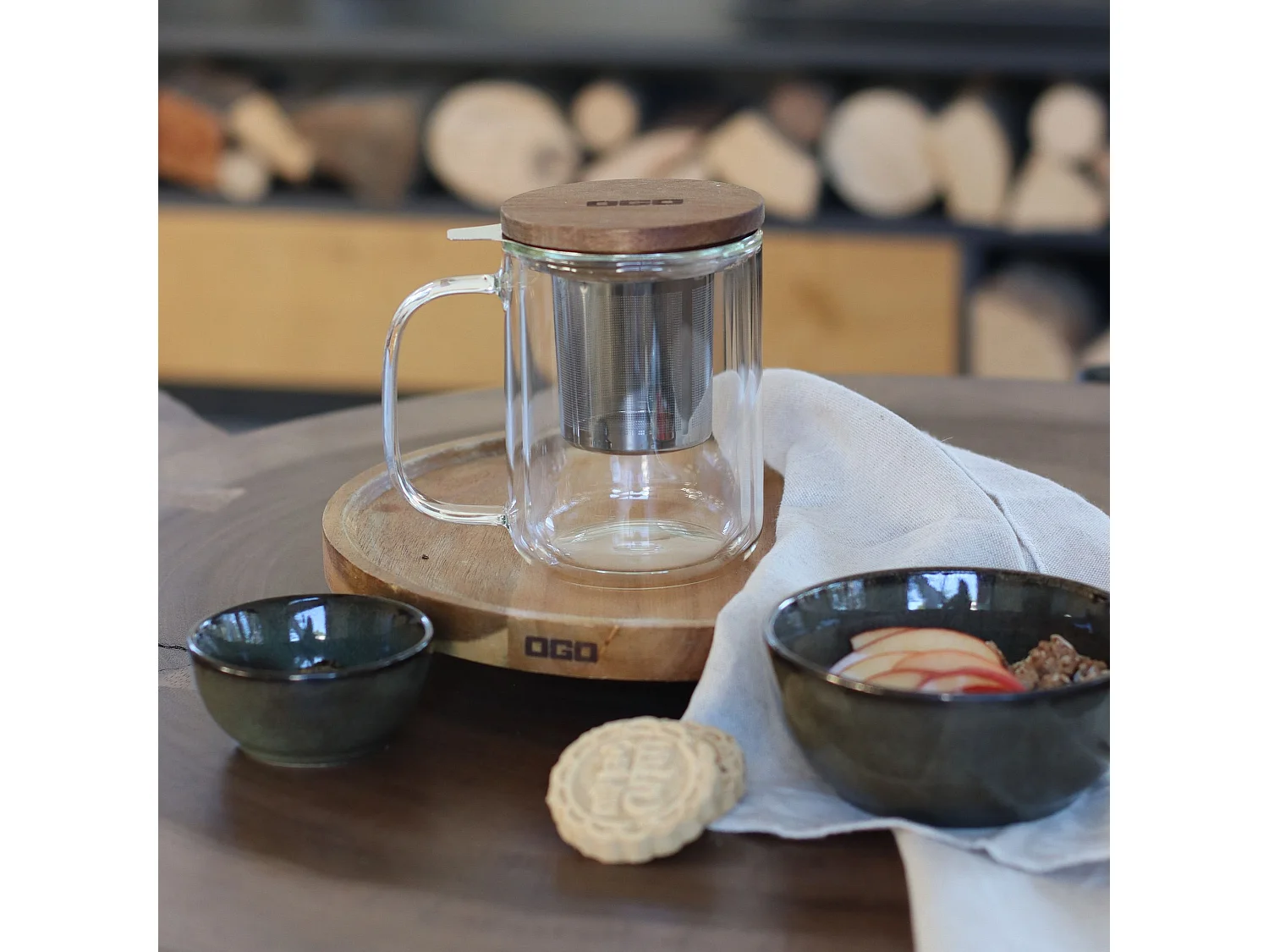 Ogo Living - Tisaniere Gustave En Verre Double Paroi 350 Ml