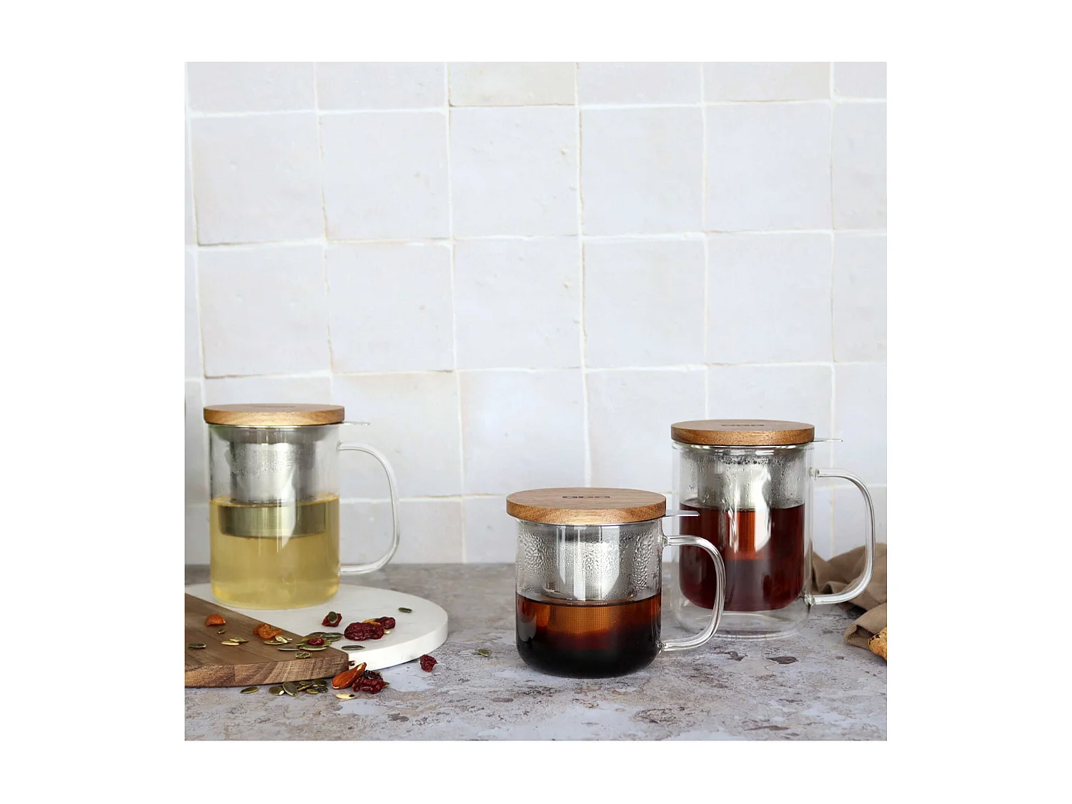 Chaleira Gustave em Vidro Duplo OGO Living 350 ml