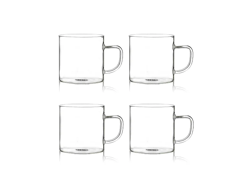 Ogo Living - Lot De 4 Tasses Expresso Helya 12cl En Verre Borosilicate
