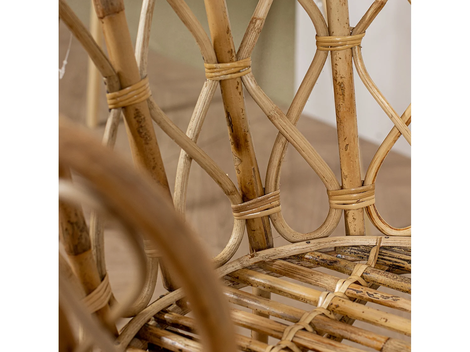 Now's Home - Fauteuil En Rotin Tresse Avec Coussin Terracotta