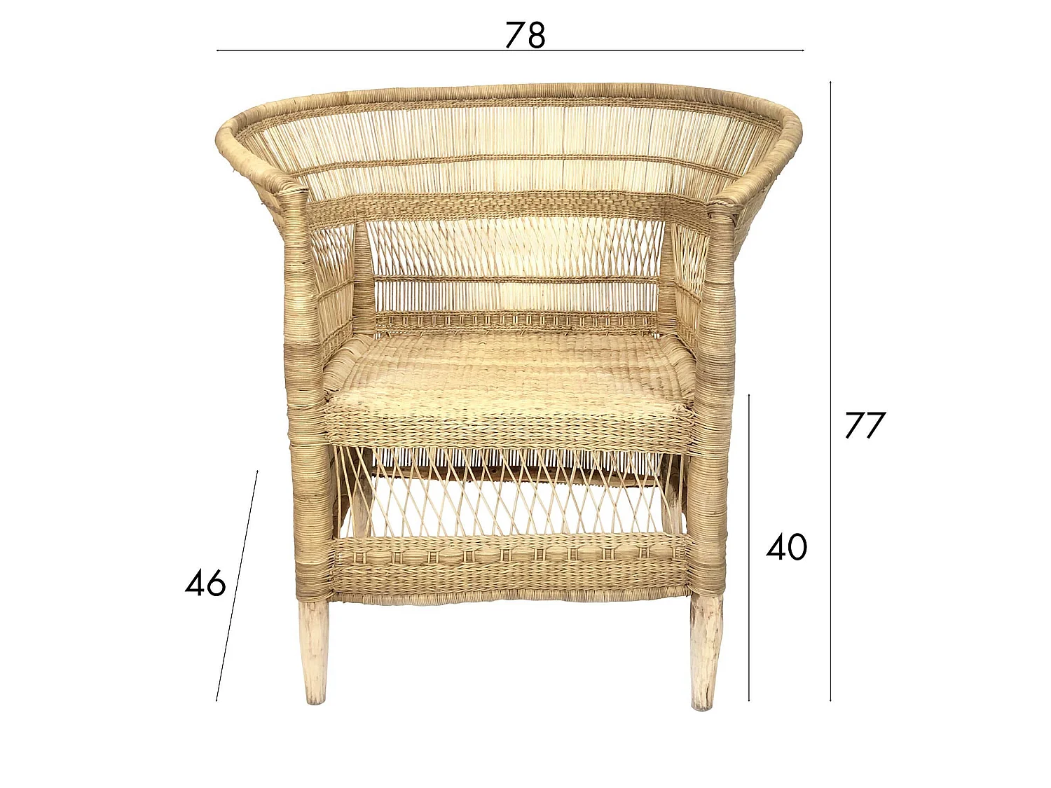 Now's Home - Fauteuil Traditionnel Du Malawi En Rotin