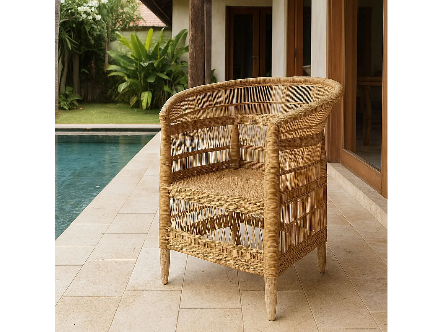 Now's Home - Fauteuil Traditionnel Du Malawi En Rotin