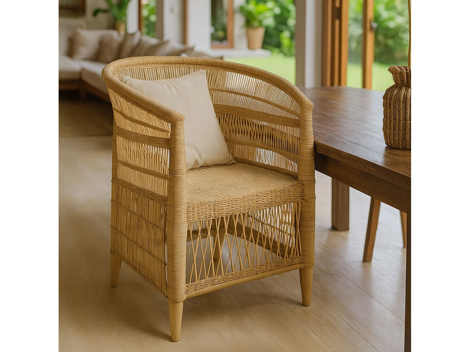 Now's Home - Fauteuil Traditionnel Du Malawi En Rotin