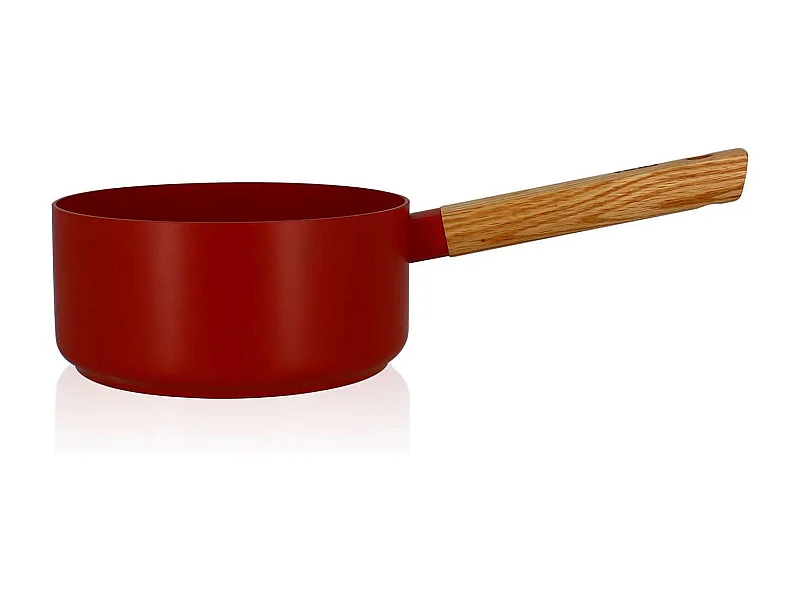Ogo Living - Casserole Ector 18cm En Aluminium Paprika Avec Manche En Bois