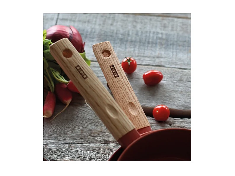 Ogo Living - Casserole Ector 18cm En Aluminium Paprika Avec Manche En Bois