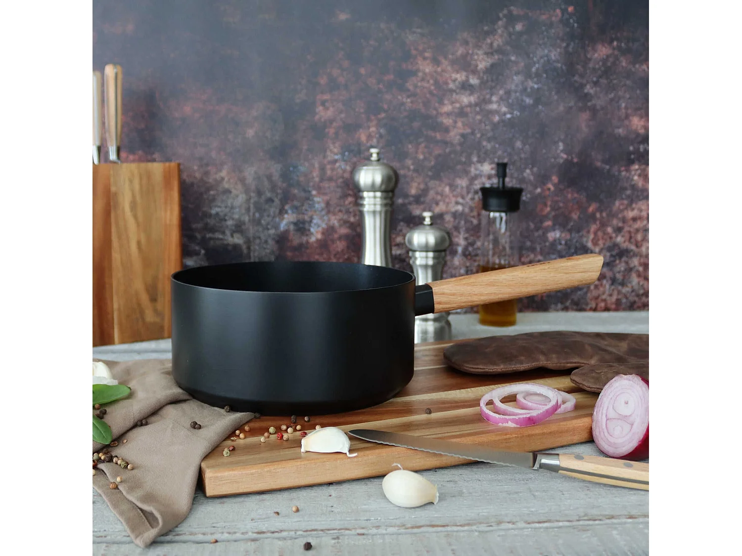 Ogo Living - Casserole Ector 20cm En Aluminium Induction Avec Manche En Bois