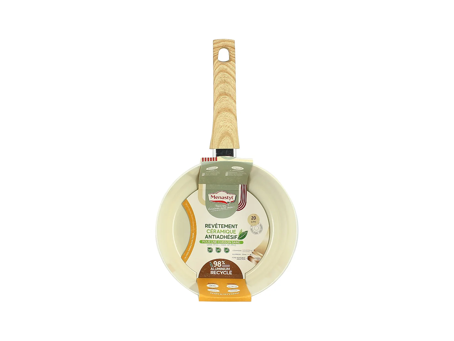 Set 3 poeles triply en acier inoxydable induction 20/24 et 28cm - made in france