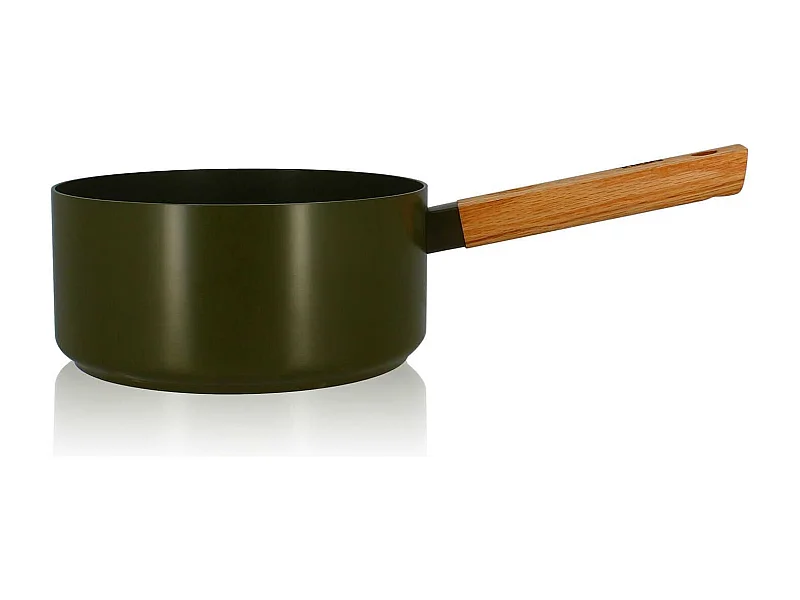 Ogo Living - Casserole Ector 20cm En Aluminium Kaki Avec Manche En Bois