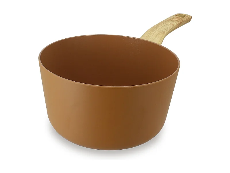 Menastyl - Casserole 20cm Colorama Noisette - En Aluminium - Revetement Antiadhesif En Ceramique