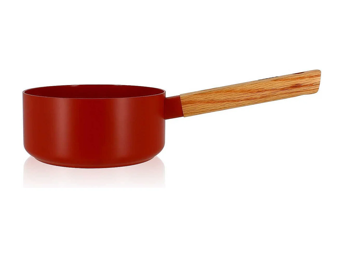 Ogo Living - Casserole Ector 16cm En Aluminium Paprika Avec Manche En Bois