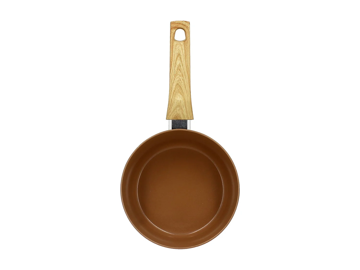 Menastyl - Casserole 18cm Colorama Noisette - En Aluminium - Revetement Antiadhesif En Ceramique