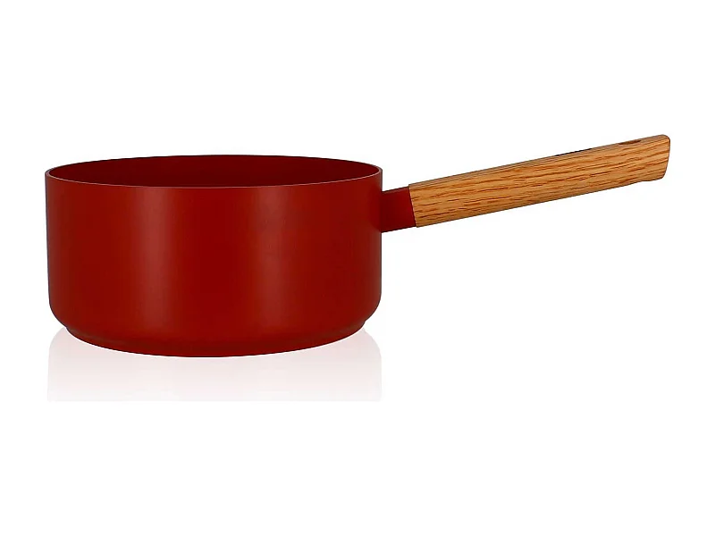 Ogo Living - Casserole Ector 20cm En Aluminium Paprika Avec Manche En Bois