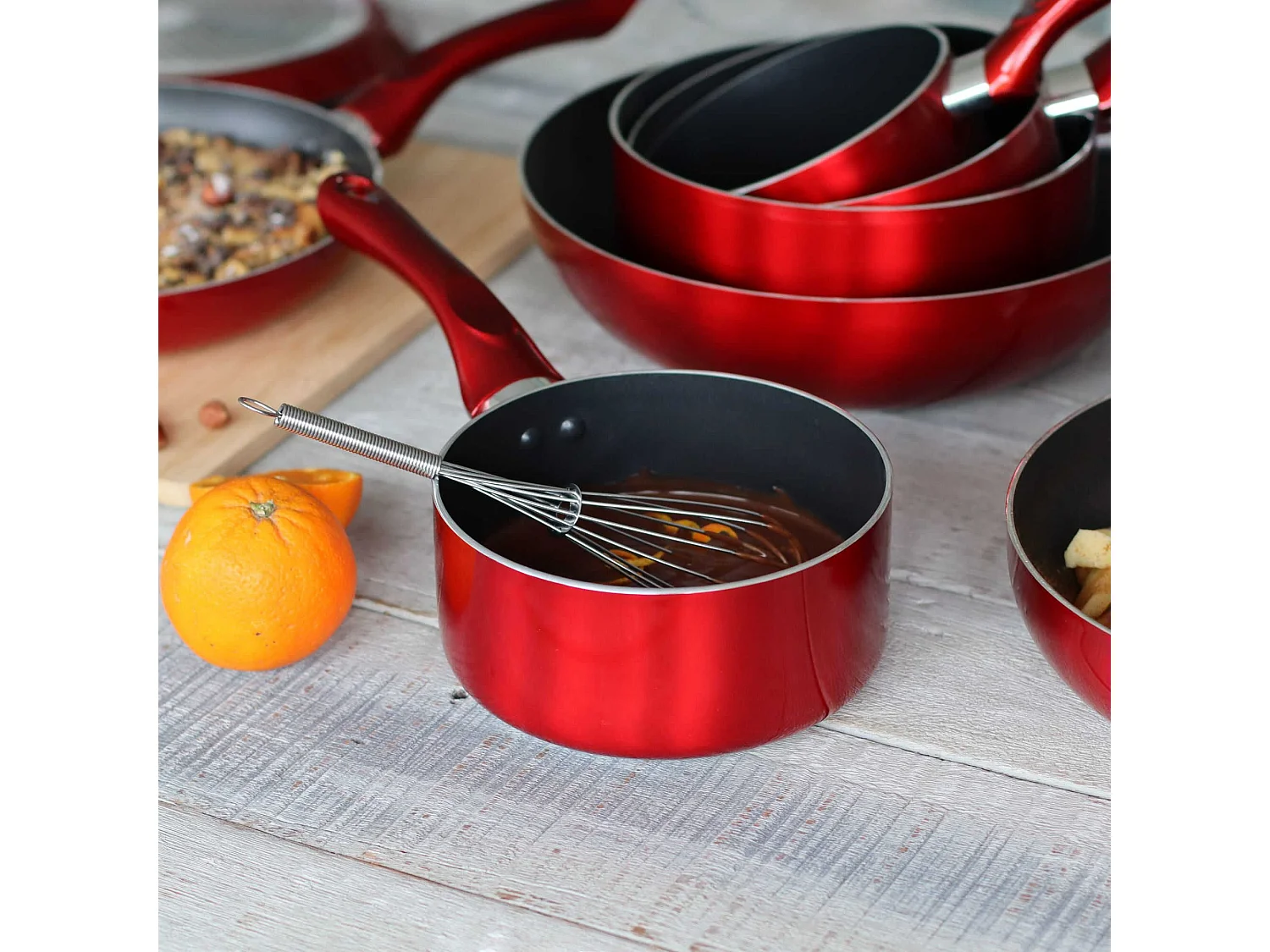 Menastyl - Casserole Cerise 16cm En Aluminium Compatible Induction