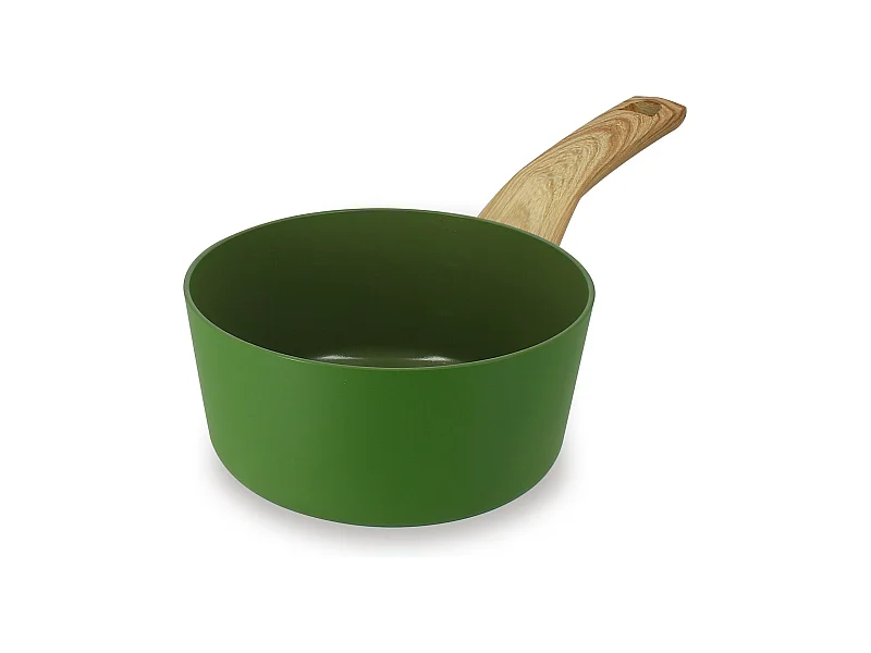 Menastyl - Casserole 16cm Colorama Olive - En Aluminium - Revetement Antiadhesif En Ceramique