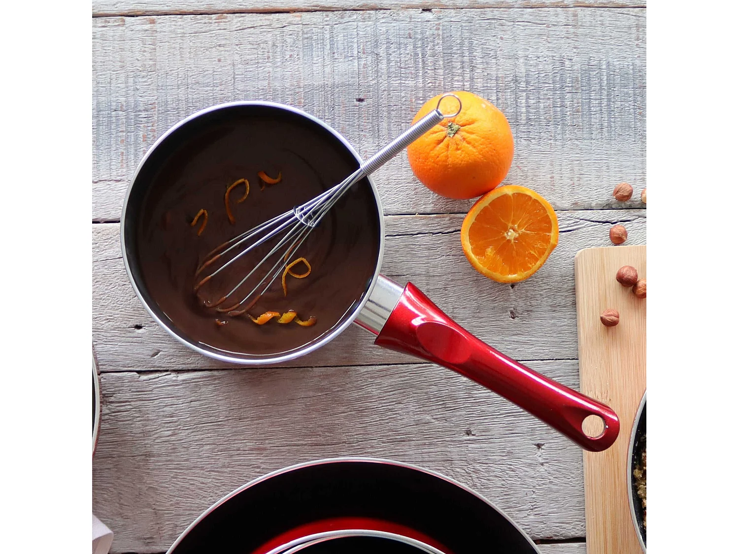 Menastyl - Casserole Aluminium 20cm Cerise Compatible Induction