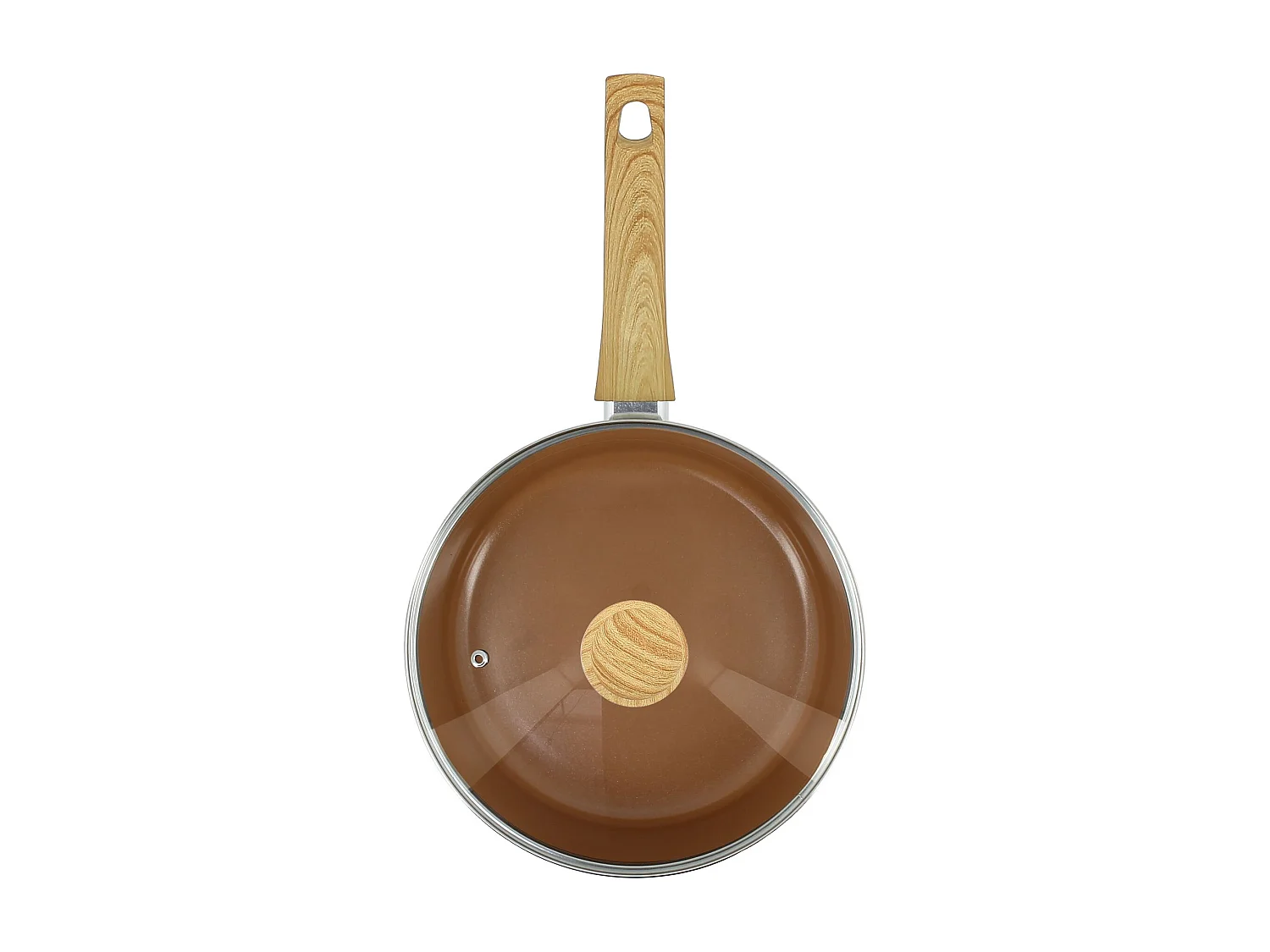 Menastyl - Sauteuse 24cm Colorama Noisette - En Aluminium - Revetement Antiadhesif En Ceramique