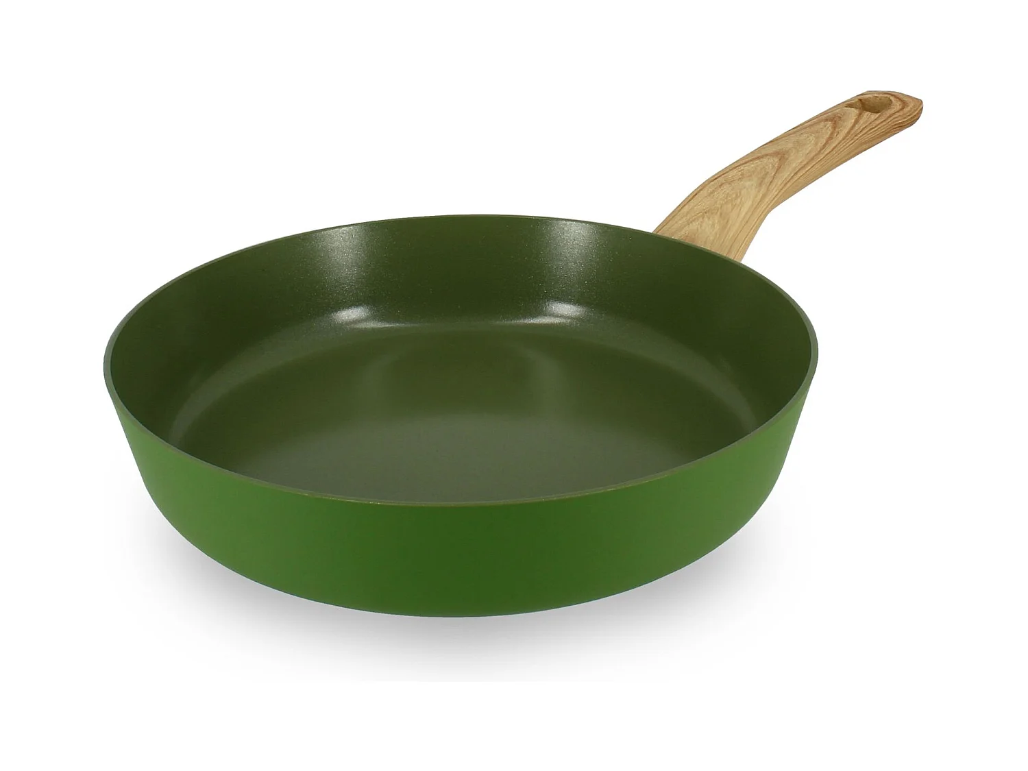 Menastyl - Poele 24cm Colorama  Olive - En Aluminium - Revetement Antiadhesif En Ceramique
