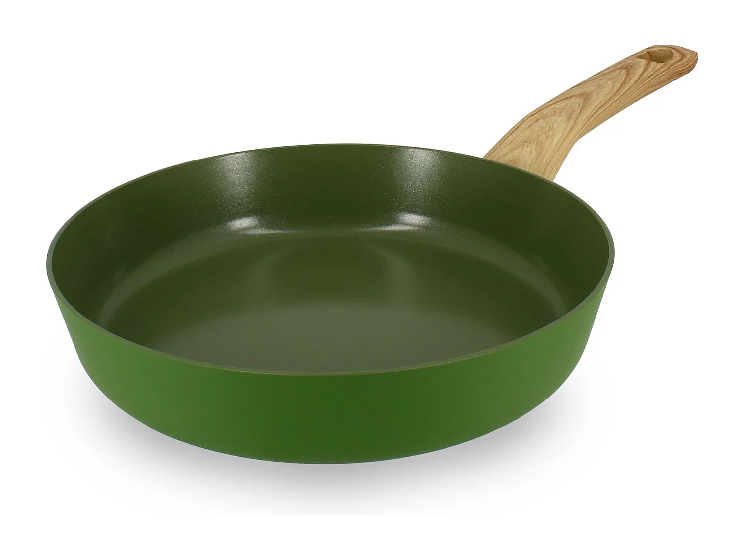 Menastyl - Poele 24cm Colorama  Olive - En Aluminium - Revetement Antiadhesif En Ceramique