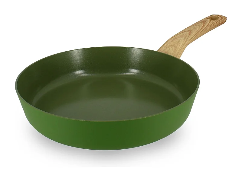 Menastyl - Poele 24cm Colorama  Olive - En Aluminium - Revetement Antiadhesif En Ceramique