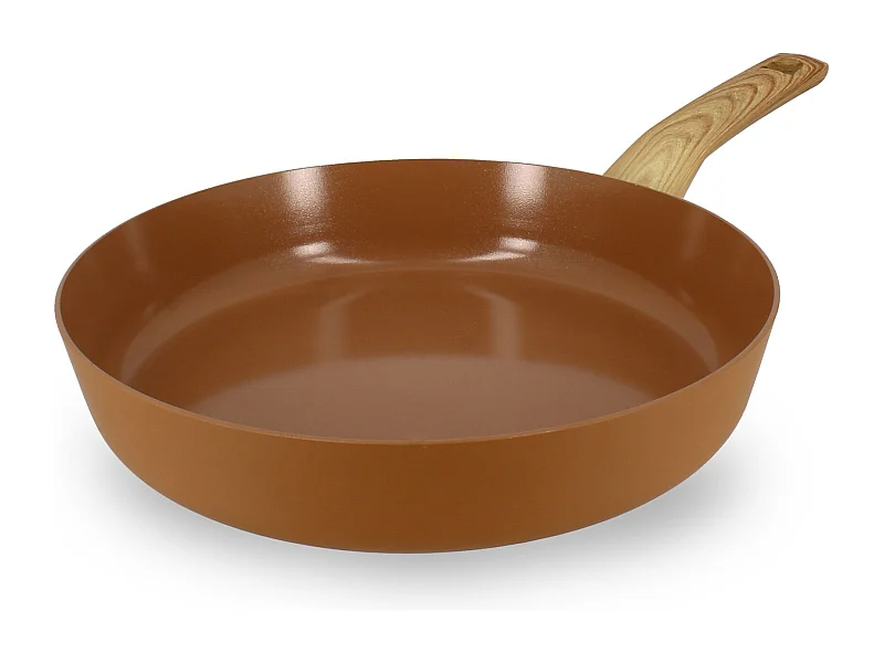 Menastyl - Poele 28cm Colorama Noisette - En Aluminium - Revetement Antiadhesif En Ceramique