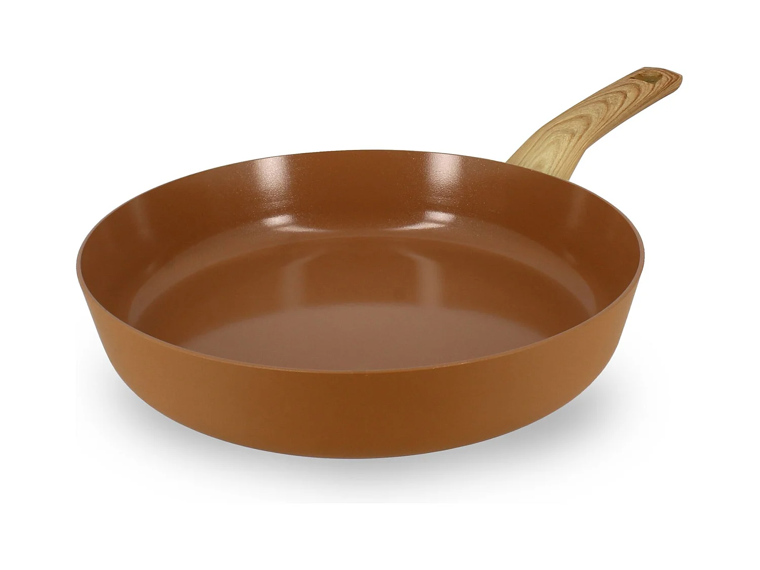 Menastyl - Poele 28cm Colorama Noisette - En Aluminium - Revetement Antiadhesif En Ceramique