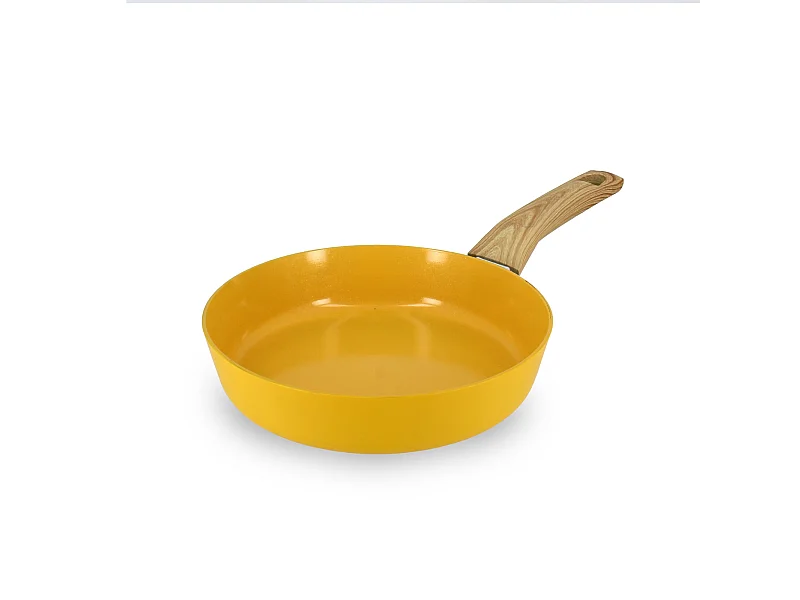 Menastyl - Poele 20cm Colorama Safran - En Aluminium - Revetement Antiadhesif En Ceramique