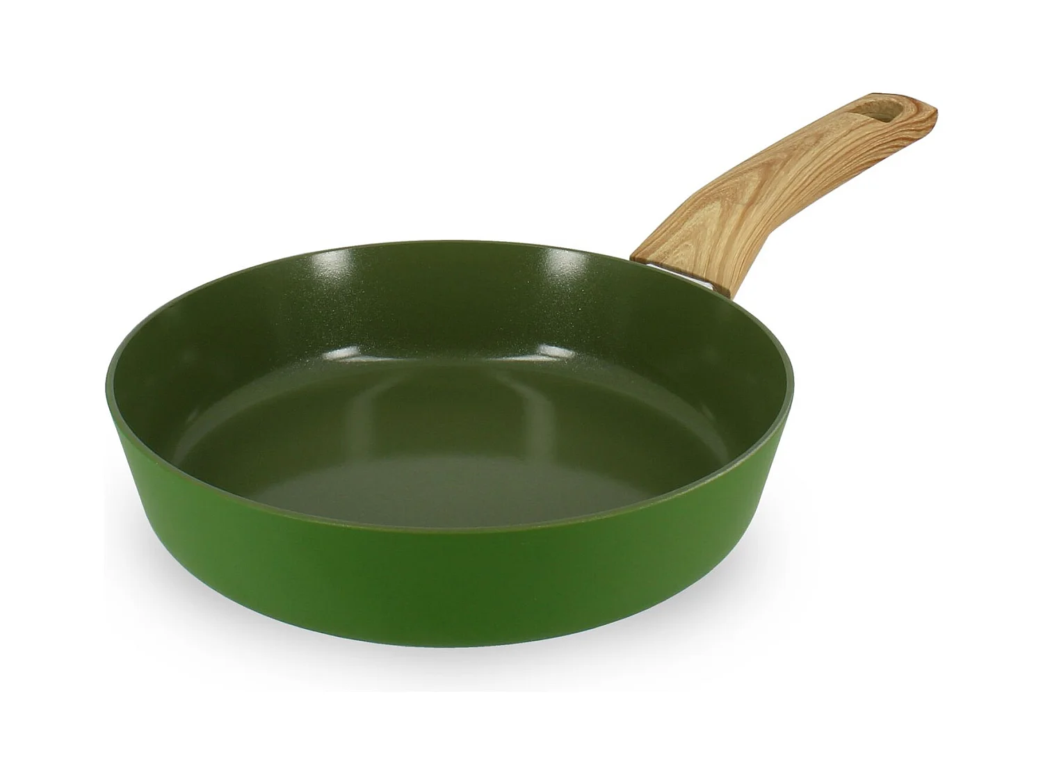 Menastyl - Poele 20cm Colorama  Olive - En Aluminium - Revetement Antiadhesif En Ceramique