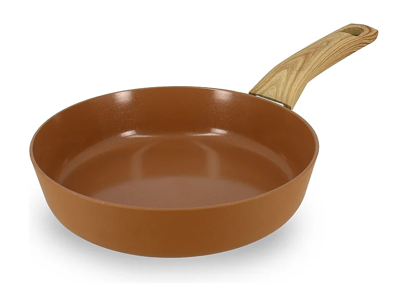 Menastyl - Poele 20cm Colorama Noisette - En Aluminium - Revetement Antiadhesif En Ceramique